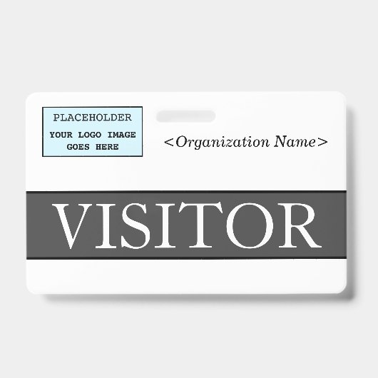 Elegantes "VISITOR"-Abzeichen Ausweis (Vorderseite)