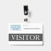 Elegantes "VISITOR"-Abzeichen Ausweis (Vorderseite mit Clip)