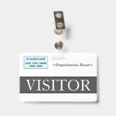Elegantes "VISITOR"-Abzeichen Ausweis (Rückseite mit Clip)