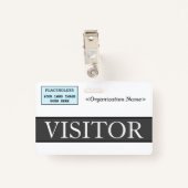 Elegantes "VISITOR"-Abzeichen Ausweis (Rückseite mit Klammer)
