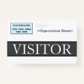 Elegantes "VISITOR"-Abzeichen Ausweis (Rückseite)