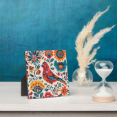 Elegantes Vogeldesign im polnischen Folk Art Style Fotoplatte (InSitu)