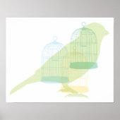 Elegantes Vogeldesign Poster (Vorne)