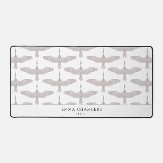 Elegantes Vogelmuster Beruflich Schreibtischunterlage (Vorderseite)