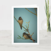 Elegantes Vogelportrait Karte (Vorderseite)