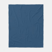 Elegantes Vollblau  Fleecedecke (Vorderseite)