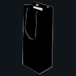 Elegantes Vollschwarz Geschenktüte Für Weinflaschen<br><div class="desc">Schwarz</div>