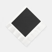 Elegantes Vollschwarz Serviette (Ecke)