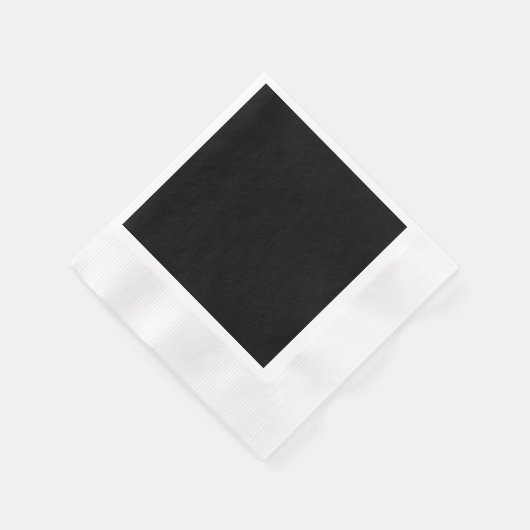 Elegantes Vollschwarz Serviette (Ecke)