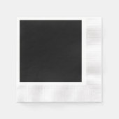 Elegantes Vollschwarz Serviette (Vorderseite)