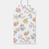 Elegantes, von Blumen gezeichnetes Brautparty Geschenkanhänger (Rückseite)