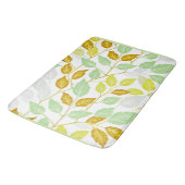 Elegantes, von Natur Inspiriert Leaf-Design Badematte (Schrägansicht)