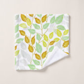 Elegantes, von Natur Inspiriert Leaf-Design Badhandtuch Set (Waschlappen)