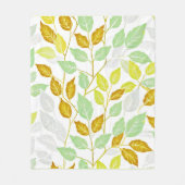Elegantes, von Natur Inspiriert Leaf-Design Fleecedecke (Vorderseite)