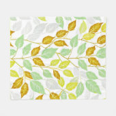Elegantes, von Natur Inspiriert Leaf-Design Fleecedecke (Vorderseite (Horizontal))