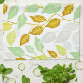 Elegantes, von Natur Inspiriert Leaf-Design Geschirrtuch (Gefaltet)
