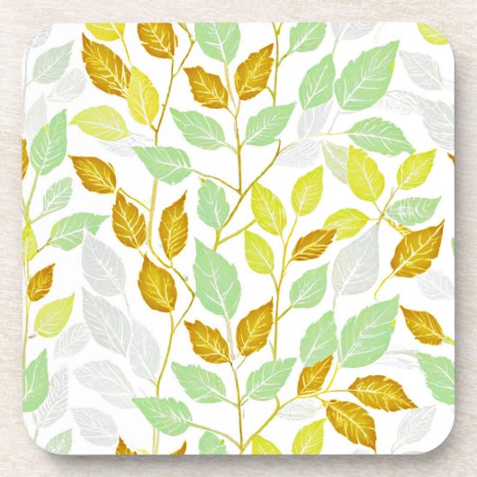 Elegantes, von Natur Inspiriert Leaf-Design Getränkeuntersetzer (Vorderseite)