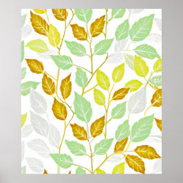 Elegantes, von Natur Inspiriert Leaf-Design Poster