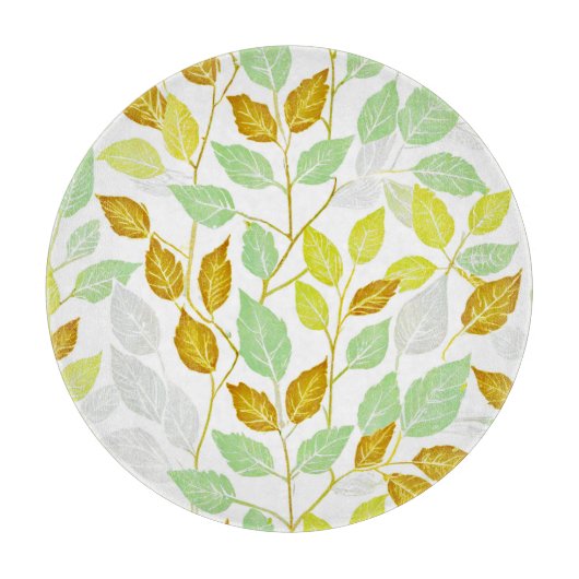 Elegantes, von Natur Inspiriert Leaf-Design Schneidebrett (Vorderseite)