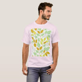 Elegantes, von Natur Inspiriert Leaf-Design T-Shirt (Vorne ganz)
