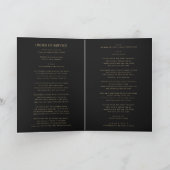 Elegantes Vorher-Nachher-Foto Trauerprogramm Karte (Innenseite)