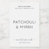 Elegantes Wachs-Melt-Verpackungs-Minimal-Rectangle Lebensmitteletikett (Einzelnes Label)