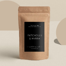 Elegantes Wachs-Melt-Verpackungs-Minimal-Rectangle Lebensmitteletikett