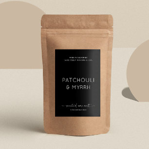 Elegantes Wachs-Melt-Verpackungs-Minimal-Rectangle Lebensmitteletikett