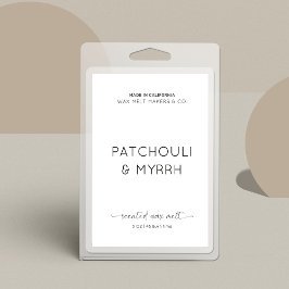 Elegantes Wachs-Melt-Verpackungs-Minimal-Rectangle Lebensmitteletikett