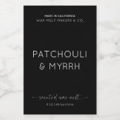 Elegantes Wachs-Melt-Verpackungs-Minimal-Rectangle Lebensmitteletikett (Einzelnes Label)