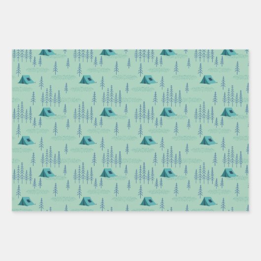 elegantes Walddiagramm Geschenkpapier Set (Vorderseite 2)