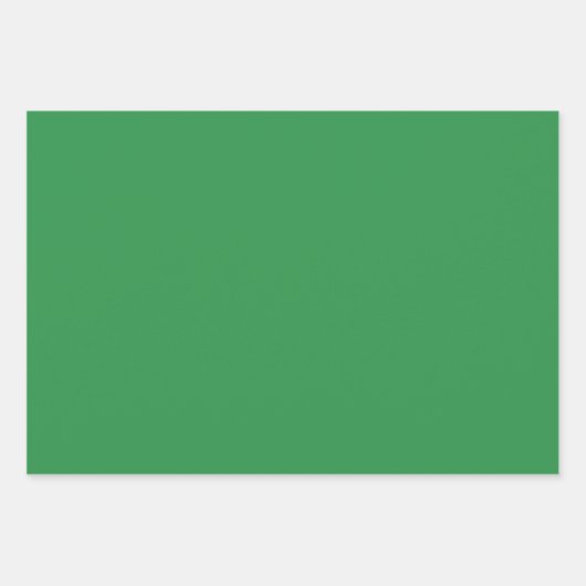 Elegantes Waldgrün Minimalistisch und elegant Geschenkpapier Set (Vorderseite)