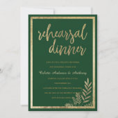 Elegantes Waldgrün Probe Einladung (Vorderseite)