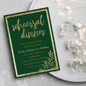 Elegantes Waldgrün Probe Einladung