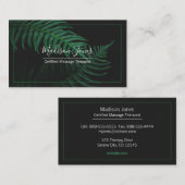 Elegantes Waldland Botanisches Grünes Fern Leaf, s Visitenkarte (Vorne/Hinten)