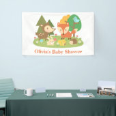 Elegantes WaldtierBabyparty-Fahne Banner (Messeveranstaltung)