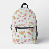Elegantes Wallpaper pattern of pink roses 4 Bedruckter Rucksack (Vorderseite)