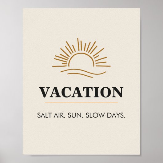 Elegantes Wandkunstposter | Urlaub Poster (Vorne)