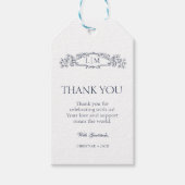 Elegantes Wappen Botanisches Wappen Hochzeit Viele Geschenkanhänger (Vorderseite)