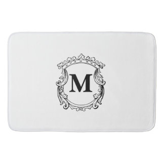 Elegantes Wappen Custom Monogram Badematte