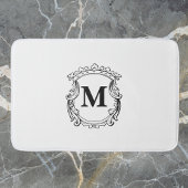 Elegantes Wappen Custom Monogram Badematte