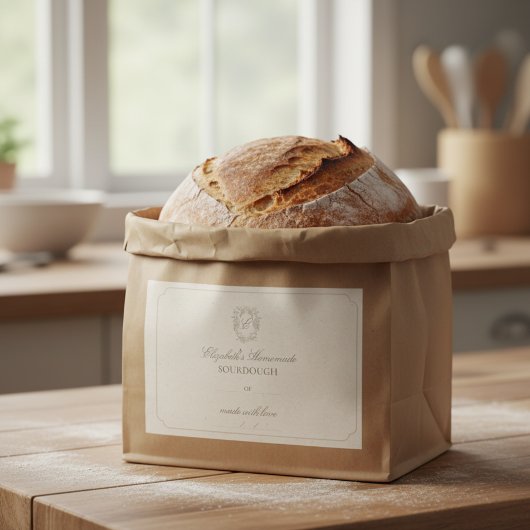 Elegantes Wappen DIY, hausgemachte Geschenkartikel Lebensmitteletikett