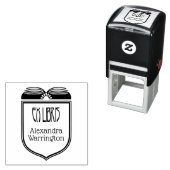 Elegantes Wappen Ex Libris Buchname Embosser Permastempel (Beispiel)