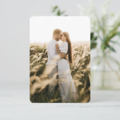 Elegantes Wappen Hochzeit Dankeschön Karte mit Fot (Stehend Vorderseite)