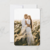 Elegantes Wappen Hochzeit Dankeschön Karte mit Fot (Vorderseite)