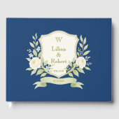 Elegantes Wappen Hochzeit Gästebuch (Vorderseite)