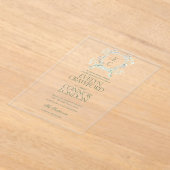 Elegantes Wappen im Winter Hochzeit Acryleinladungen (Ablage )