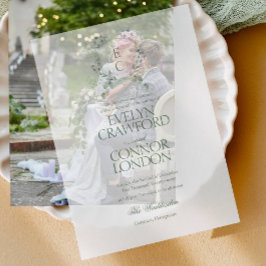 Elegantes Wappen im Winter Hochzeit Pergament Einladungen