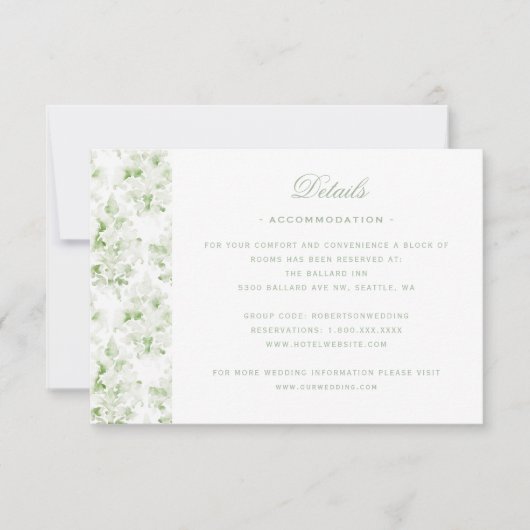 Elegantes Wappen mit Details zum grünen Bön Dankeskarte (Vorderseite)