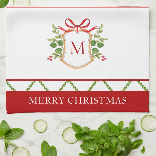 Elegantes Wappen mit erstklassigem Urlaub Geschirrtuch (Gefaltet)